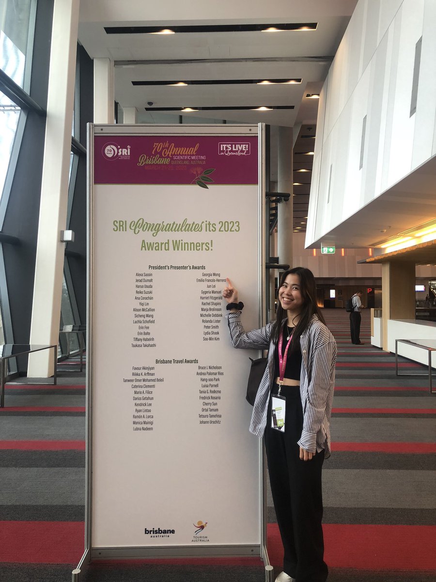 Super proud of our PhD student @georgiapwong for sharing her work of LGR4 and LGR5 in the placenta at #SRI2023! And a big congratulations for being awarded one of the president’s presenter’s award 🥳🙌 well done! #MUMsOnTour @MercyPerinatal @UniMelbMDHS