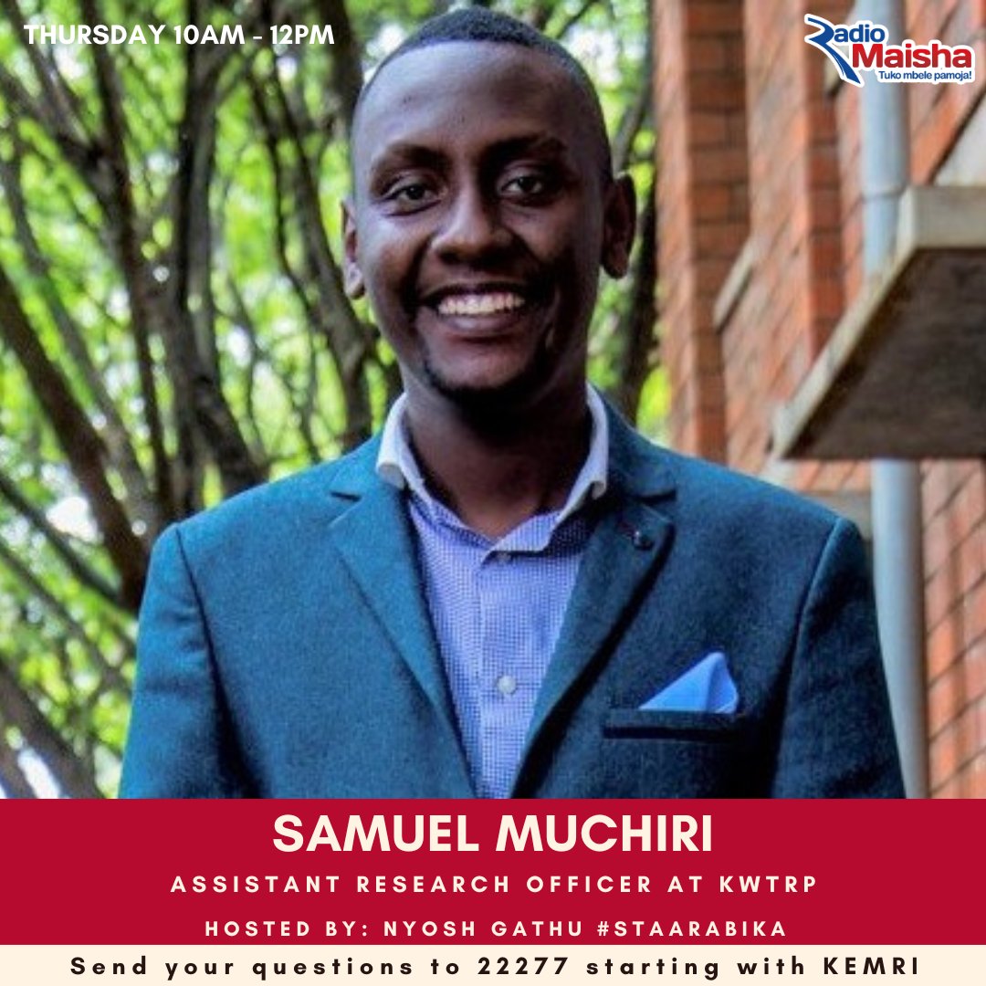 Assistant Research Officer at KWTRP, Samuel Muchiri is our guest on Staarabika this morning as we discuss population health research and why this is important. #Staarabika