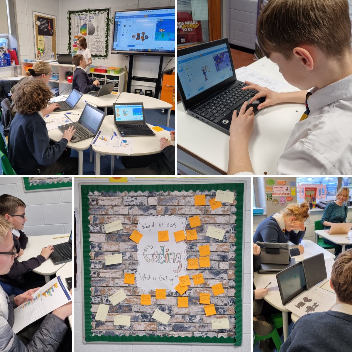 Pleasure to invite @LEMackie86 into Dyfodol yesterday to showcase our learning journey so far. Our Year 9 class thoroughly enjoyed presenting their understanding about everything Code! #ambitiousandcapablelearners @scratch @hourofcode @SonyUKTEC
