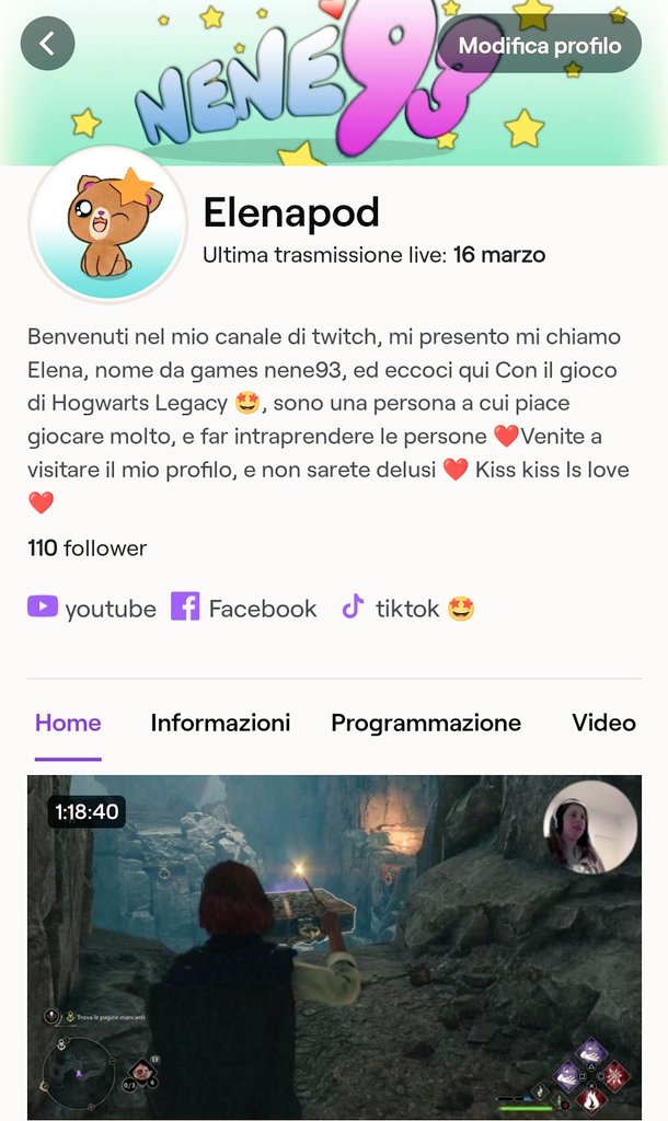 ELENAPODES75430's tweet photo. Ehi sei un fan di harry Potter? Ti piace Hogwarts Legacy?
Venite a visitare il mio profilo di Twitch, live con magie e stregonerie
Appassionata da sempre di Harry Potter, faccio live su Hogwarts Legacy 😎 #twitchstreamer #HogwartsLegacy #possibilitadicrescita #viaspetto ❤️ https://t.co/P5r1sNl32l