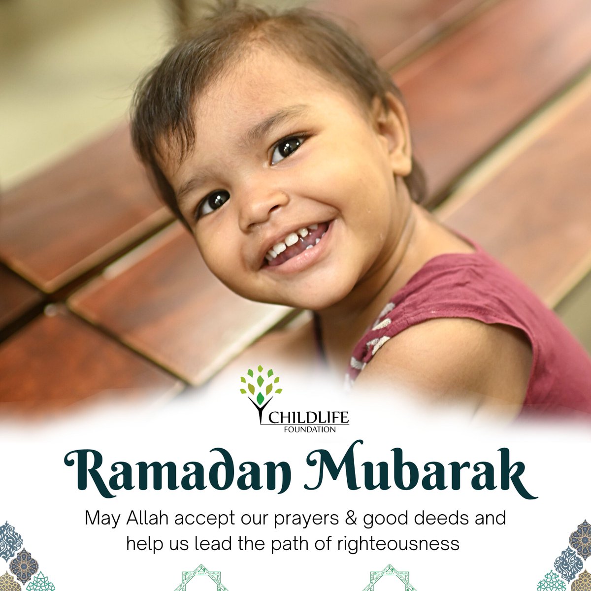 #RAMZANMUBARAK
ChildLife wishes everyone a month full of #blessings &amp; peace. Let's honor this holy month by pledging to #save #children lives with your #zakat and donations:
Donate Now:
0311-1100253
childlifefoundation.org/donate-now