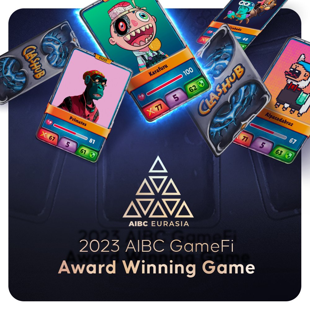 theclashub's tweet photo. Everything was great!

We had a great start at the AIBC Eurasia event in Dubai last week. Clashub won first prize on the GameFi stage.

@AIBCsummit #GameFi #NFTGame #Clashub https://t.co/MhjSp03BvH