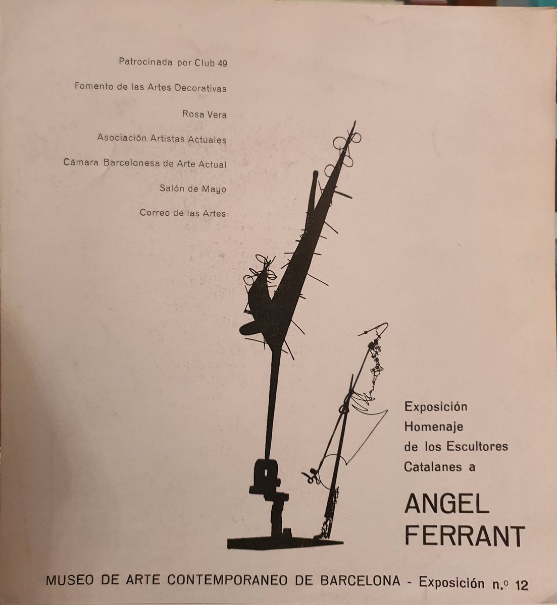 PratSanti's tweet photo. Exposición homenaje, con la participación de varios artistas, a #ANGELFERRANT en el antiguo @MACBA_Barcelona tras su muerte en 1961. https://t.co/UhyUikwMyx