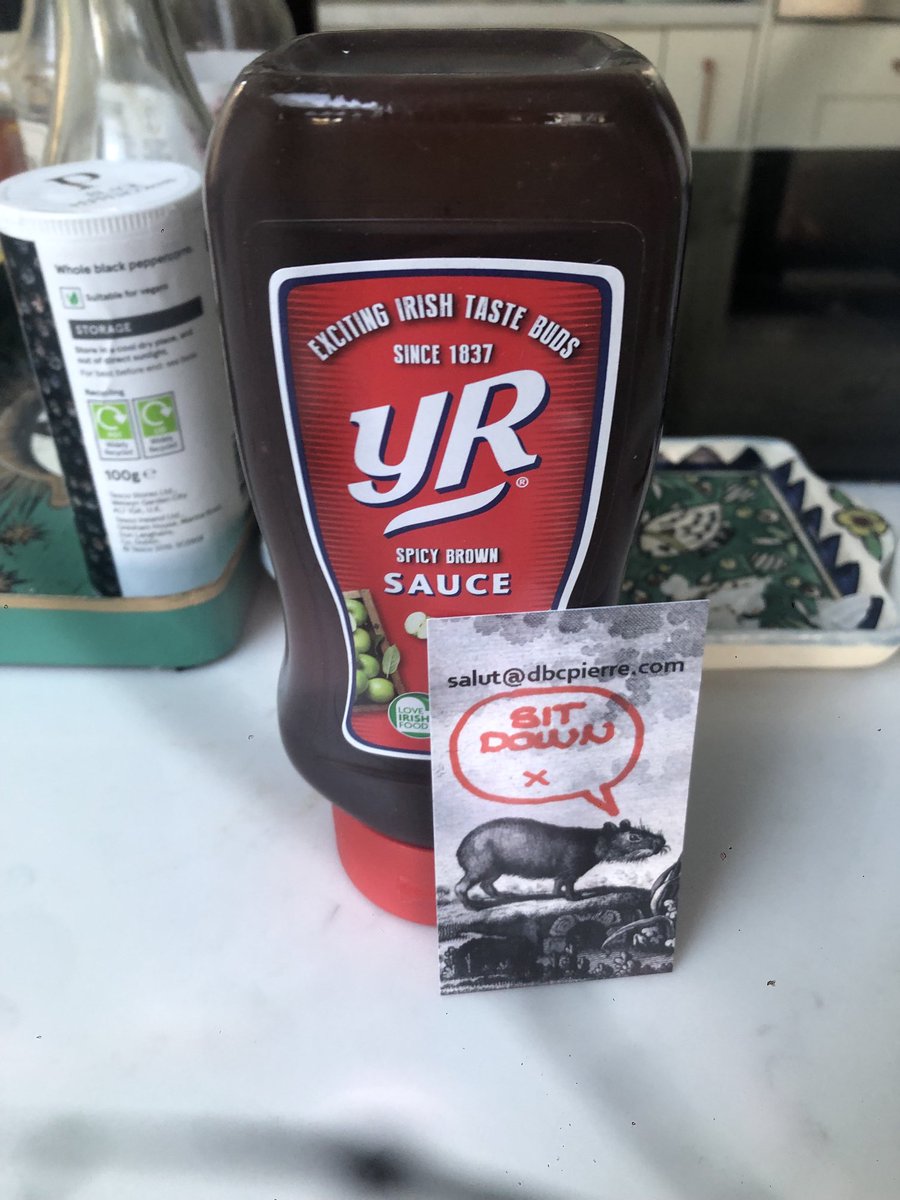leebrackstone's tweet photo. You can always trust a mate who sends you a gift of a rare condiment #YorkshireRelish #DBCPierre https://t.co/RjLGGj5Gnl