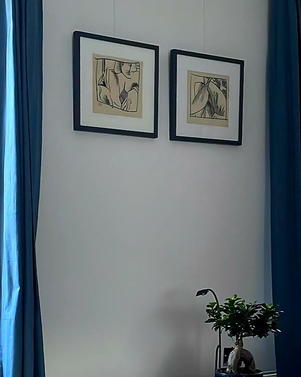 Mijn werk aan een nieuwe wand
 Snelle modeltekeningen 33x33 in Siberisch krijt