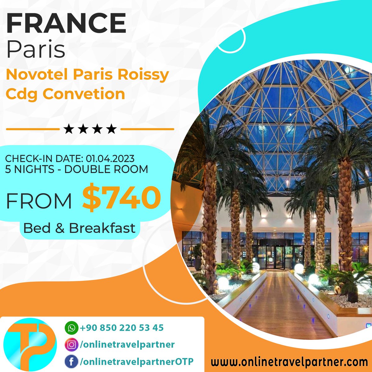 France attracts tourists every summer with its medieval architecture, museums, famous fashion houses, many palaces and parks, and sandy beaches!

Call Center / WhatsApp: +90 850 220 53 45
E-Mail: info@onlinetravelpartner.com
onlinetravelpartner.com