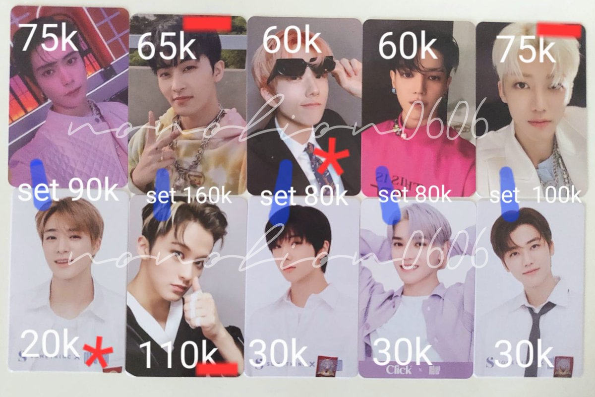 cumamaujaehyuk's tweet photo. WTS PC NCT

Jaehyun sticker, Mark hello, Jisung agent, Taeyong sticky, Jaemin past ver, Jeno somethinc
Mark neo zone, Jisung somethinc, Taeyong click, Jaemin somethinc

❗ Incl packing, co by oren
- = damage
* = slight https://t.co/b2zwKQwzPq