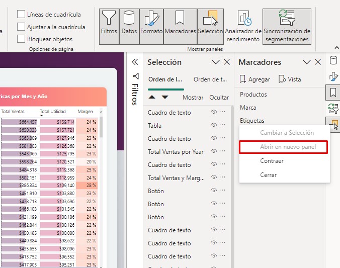 egpjavier's tweet photo. 🧐Para los que actualizaron Power BI y comentan que ya no pueden utilizar el panel de Selección y Marcadores al mismo tiempo, sepan que si dan click derecho pueden volver a abrir varios paneles.
He encontrado varios detalles, y hoy compartiré mis experiencias en @datdatacom 🤯 https://t.co/T6UuepYENR