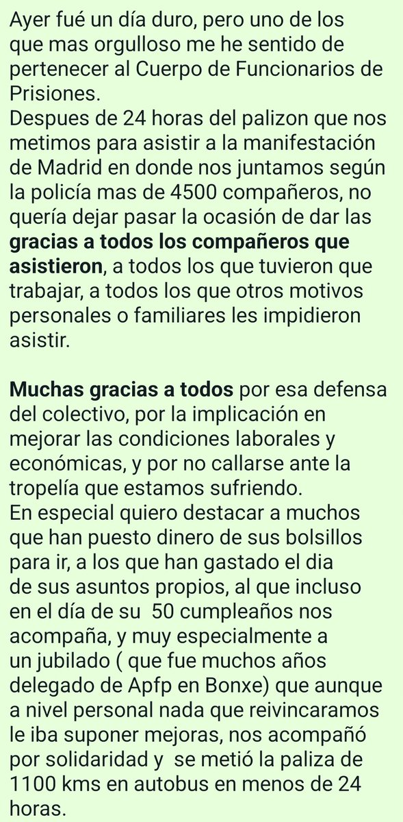vikinboki's tweet photo. Comparto opinión de un compañero. Orgulloso de las  personas que luchan por lo que desean.
#sosprisiones https://t.co/Xl2FXYqj7T