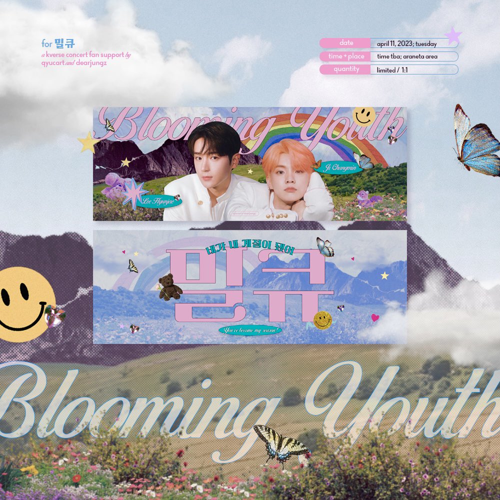 02zzam's tweet photo. 🌸 Blooming Youth * ੈ♡‧₊˚

민큐 Fan Support Project 
↳ by @dearjungz &amp; @qyucart

      ꕤ*.ﾟlike+RT
      ꕤ*.ﾟstrictly 1:1
      ꕤ*.ﾟopen for donations- dm
      ꕤ*.ﾟexact time and loc tba!

check thread for updates
see you deobis! ˙ᵕ˙

#TheBoyz #더보이즈 #KVersePH https://t.co/ywLwt9hf40