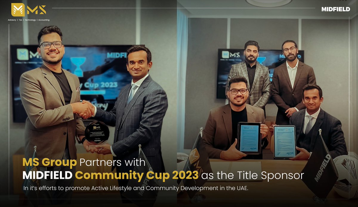 Iam_MSian's tweet photo. We are happy to announce that MS Group has partnered with @MidfieldSports for the #CommunityCup2023 as the #TitleSponsor.
#MSGroup #midfieldsports #CommunityDevelopment #Activelifestyle #Football https://t.co/aOg0EUGTR9