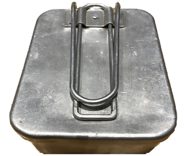 MarkHillMBE's tweet photo. Look what I came across in a bag in the garage, my trusted Mess Tin with a frying pan lid which I purchased from HM Supplies many decades ago.
This cooking utensil (+ 3X large nails & windbreaker) has been with me on courses, training exercises & operational deployments #BeltKit https://t.co/IsbZ2wwmk4