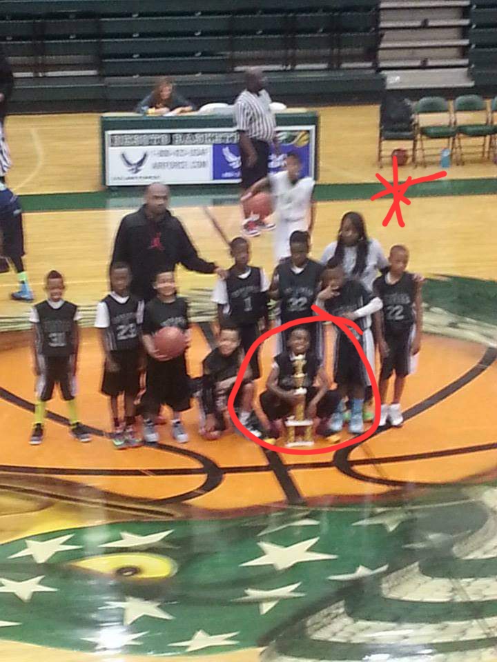 madam_QB's tweet photo. My nephew @dripliketj been winning championships! 2014 coached by his mom, my sister!!! 🏀🏆🏅💪🏿 @MzTdaLadyCoach #TBT #SpursNation https://t.co/dPNDnLBNdg