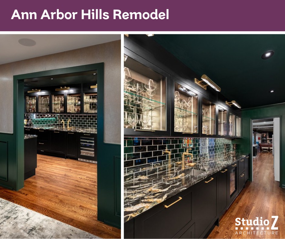 StudioZ_arch's tweet image. With the major remodel of this home in Ann Arbor Hills, an elegant butler’s pantry links the new formal dining room and kitchen, providing space for serving food and drinks.   

See more from this project, here 👉 lttr.ai/5kXn

#HomeRemodel #AnnArbor #HomeExpansion