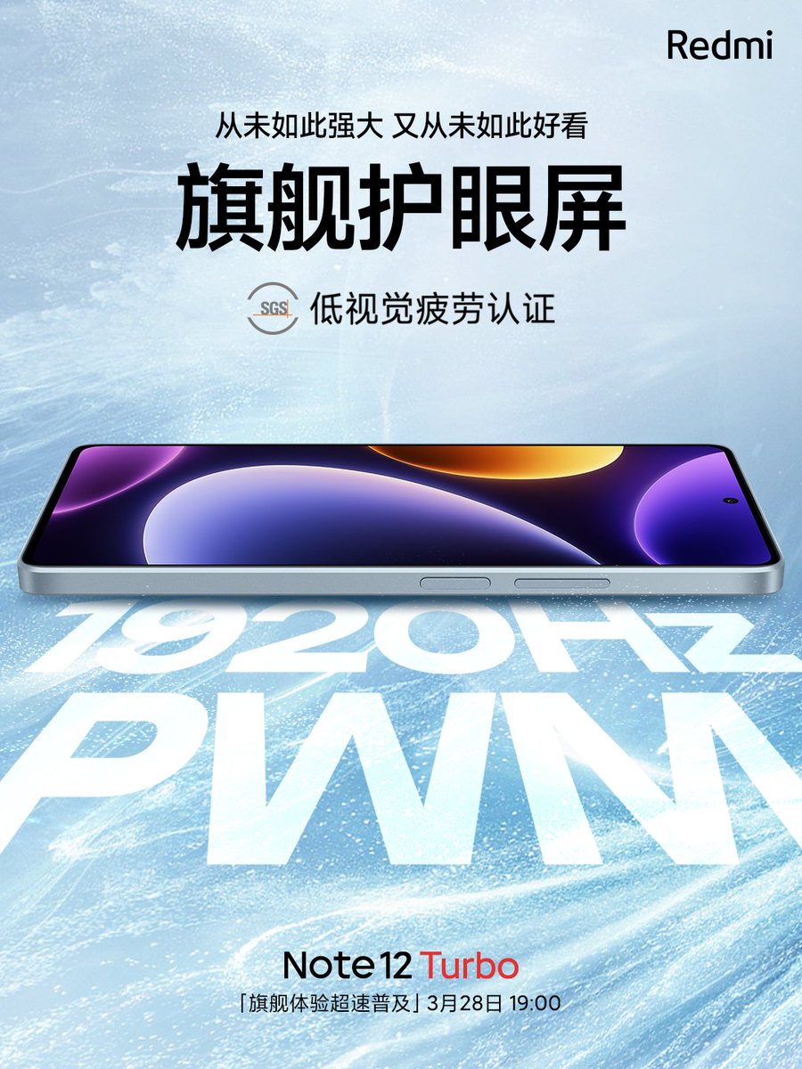 TechnoAnkit1's tweet photo. Redmi Note 12 Turbo Confirmed Specs 

120Hz OLED Display
1920Hz PWM Dimming
HDR 10+
SGS Low Blue Light Certification
2.22mm Chin/1.95mm Side Bezels 
Side Mounted F-S
Android 13 (MIUI 14)
Snapdragon 7+ Gen2
Dual Speaker
3.5mm Jack
IR Blaster
3725mm² VC Cooling 
5000mAh
7.9mm
181g https://t.co/pPMd4BRL3P