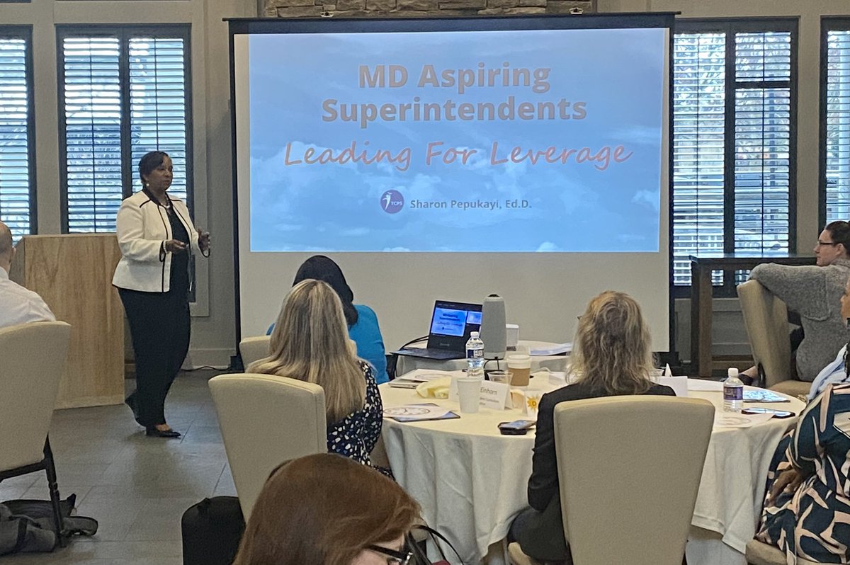 <a href="/TCPS_MD/">TCPS</a> amazing superintendent <a href="/DrPep24/">Sharon Pepukayi, Ed.D.</a> supports the development of aspiring superintendents in the Maryland Superintendent Academy. Thank you for your wisdom and leadership <a href="/DrPep24/">Sharon Pepukayi, Ed.D.</a>!
