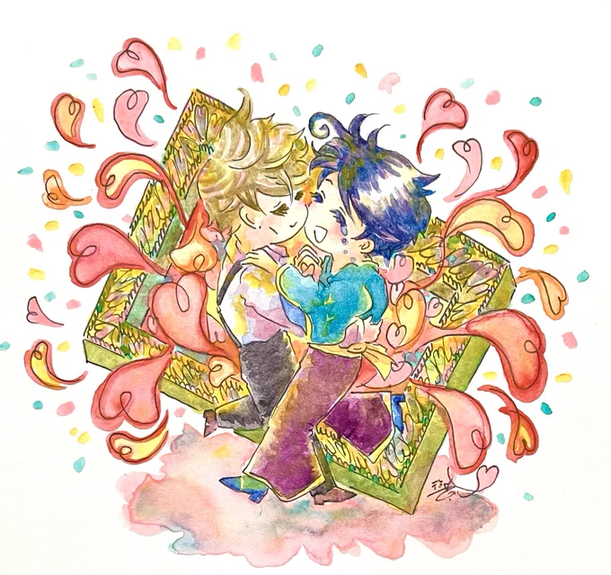 #水彩行進曲 『もう一度いっしょに』踊ろう踊ろうよ足踏んで喧嘩したっていいじゃないめちゃくちゃでぐちゃぐちゃにお互いの色を混ぜ合いながら泣いて笑って1人じゃ出来ない楽しいワルツをもう一度いっしょに~ MM24時。 