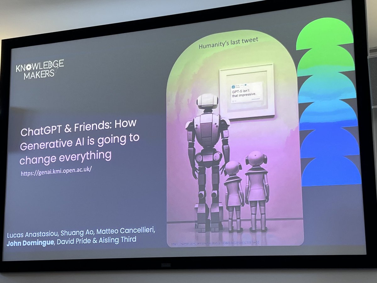 While many universities are banning ChatGPT, we in ⁦<a href="/kmiou/">KMi</a>⁩ ⁦<a href="/OpenUniversity/">The Open University</a>⁩ are bracing the technology and its potential to revolutionise our research, teaching, and innovation