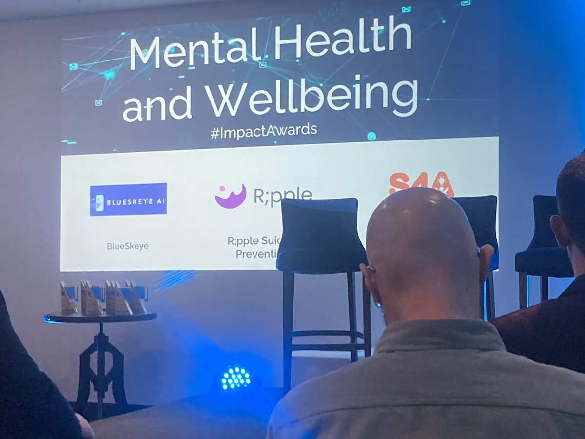 Fantastic event last night at the @DigiLeaders Awards. 

Congratulations to R;pple, winners of the Mental Health and Wellbeing #ImpactAwards, well deserved recognition for their great work.

#aiyoucantrust #machinelearning #mentalhealth #digitalhealth #emotionAI