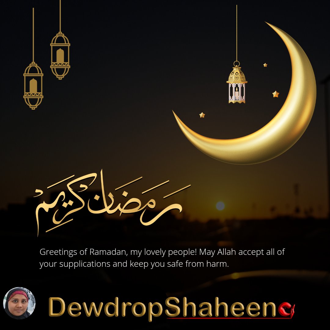 Ramalhan Mubarak, my sisters and brothers ❤️

May Allah SWT bless us all with the best of this Ramalhan. ❤️

#dewdropshaheena
