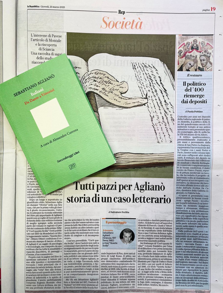 succede's tweet photo. Grazie a Salvatore Ferlita che su La Repubblica-Palermo di oggi parla del nostro "Italiani" di Sebastiano Aglianò https://t.co/Z7xR1zZdY3