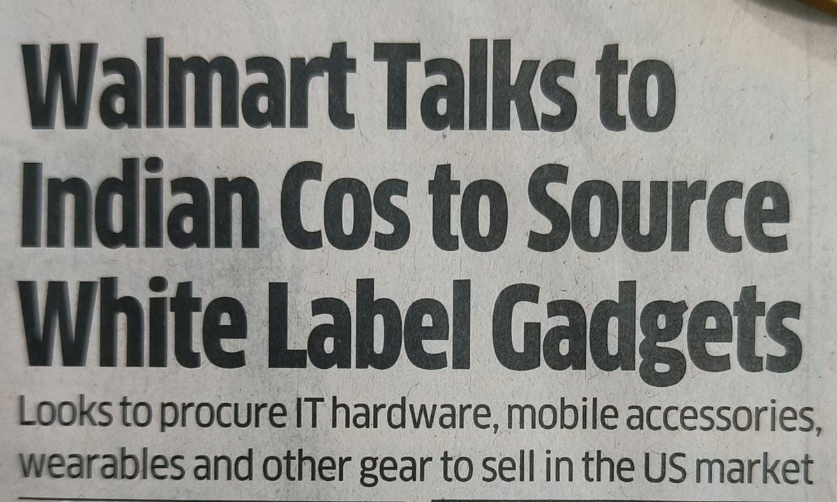 Webinar_Stores's tweet photo. Walmart Talks to Indian Cos to Source White Label Gadgets
#Trending #nasa #Survivor #Ramadan #manifestation https://t.co/bzGHCeAKvg