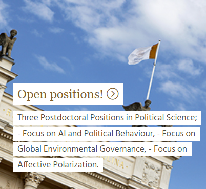 pol_LU's tweet photo. Open positions! Three Postdoctoral Positions in Political Science; - Focus on AI and Political Behaviour, - Focus on Global Environmental Governance, -  Focus on Affective Polarization. Come join us! https://t.co/Jtdlziz7Om https://t.co/mwIzomB99W