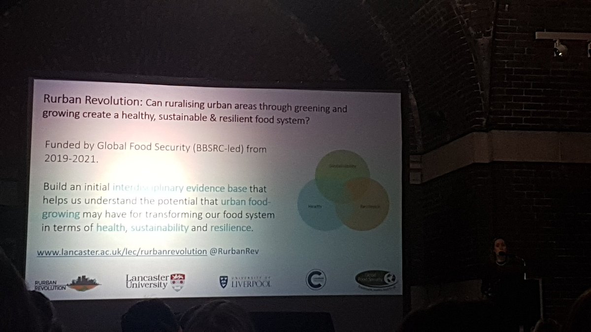 Next up Professor Charlotte Hardman <a href="/CharlotteHardm3/">Prof Charlotte Hardman</a> talking about urban food growing and public engagement <a href="/LivUniEngageHLS/">Health and Life Sciences Public Engagement</a> Showcase. Its bot just #allotments ! #sustainability through #community