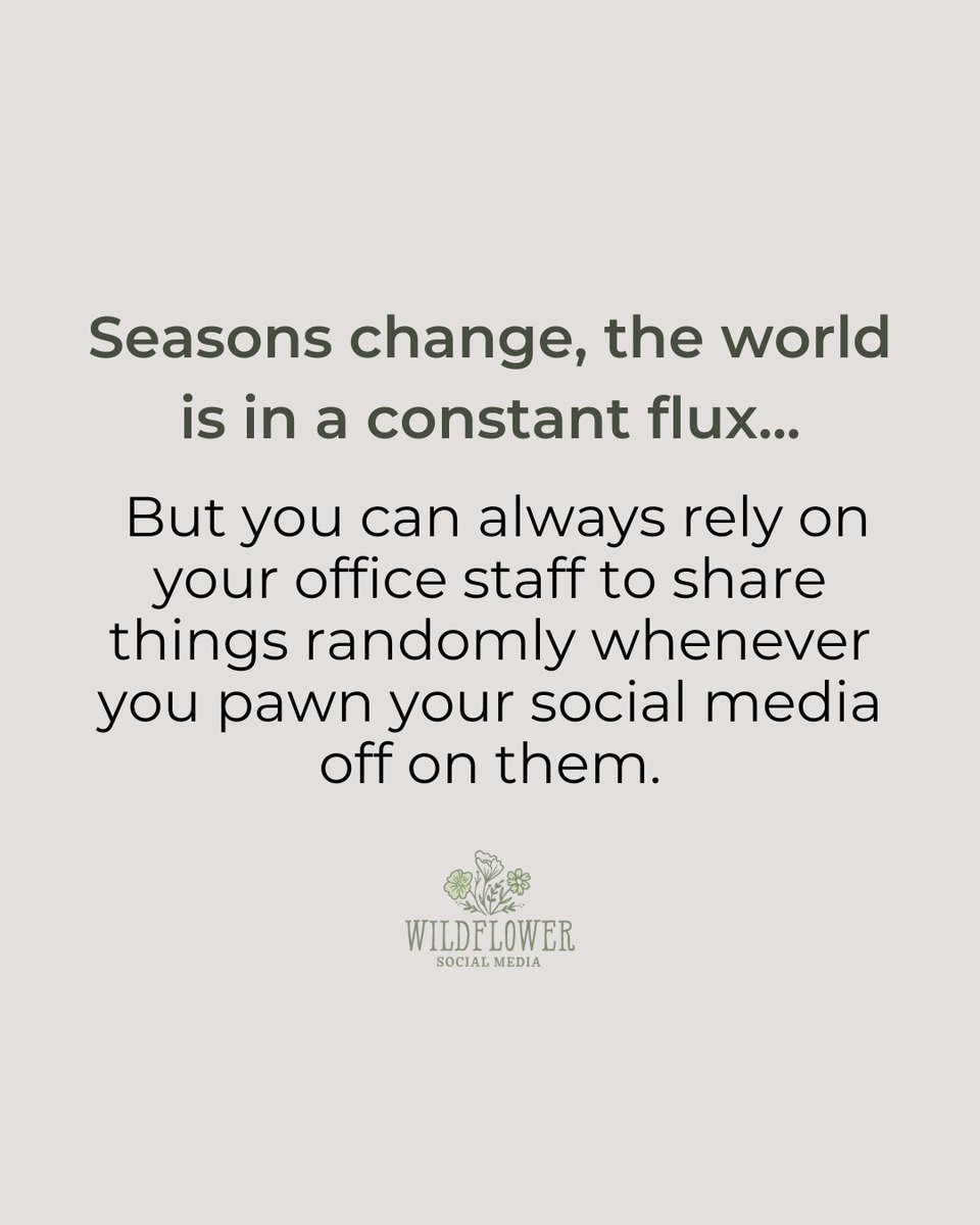 wildflowrsocial's tweet photo. Look… it is NOT their job. The number of times I have heard staff talking about how their boss asked them to “help” with their social media is… not great. 

Here are TWO big reasons 👇

#SocialMediaManagement #WildflowerSocialMedia https://t.co/8tamWLNtcm