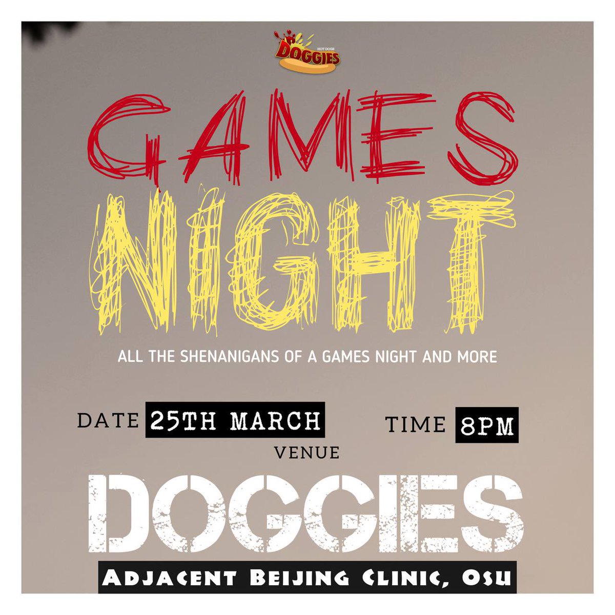 doggies__gh's tweet photo. Bringing Back the fun-filled weekends, so Join the fun !
Games Night with Us on this weekend .
📍Doggies (Adjacent Beijing Clinic, Osu ) 
🕖 8pm 
Free To Play . https://t.co/cJBrXiDNIX