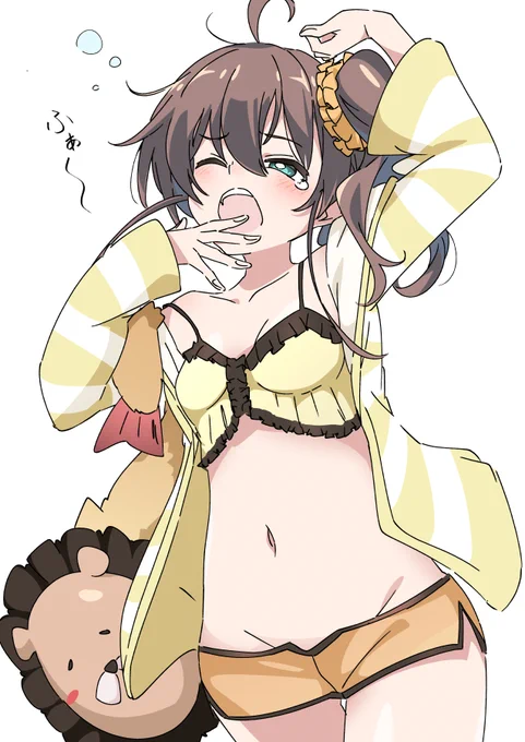 さっきの配信で描いたまつりちゃん#祭絵 