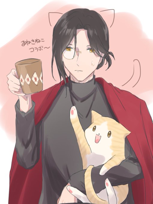 #シェリンの証拠品まねきねこコラボありがとう!!!!!最高のヘアアレンジと黒ハイネック!!!元が良いから何でも似合うな!!! 