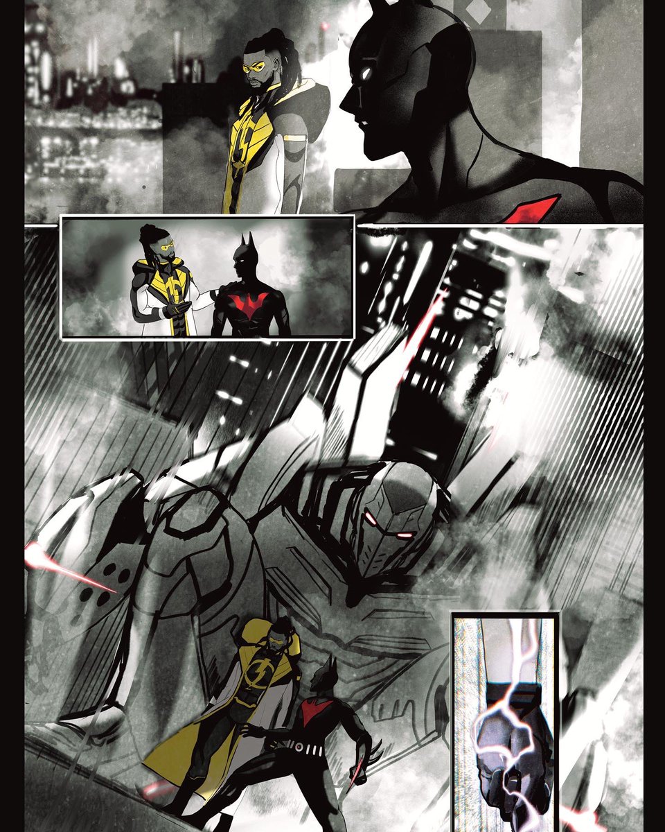 NikDraperIvey's tweet photo. I love that I got to show just how OP Virgil actually is in these panels. Onslaught never stood a chance. If it’s made of electrons- it’s not a threat.
#staticbeyond #static #staticshock #batmanbeyond #dc #milestonemedia https://t.co/kkok6cDOnH