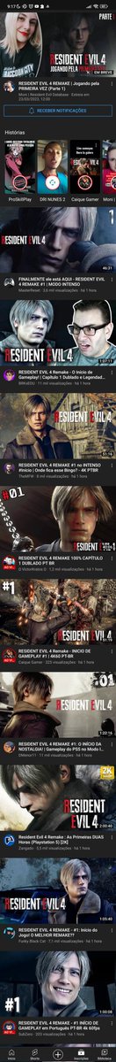 Incrível kkkkk minha barra de canais inscritos tá só Re4 Remake 😂😂😂