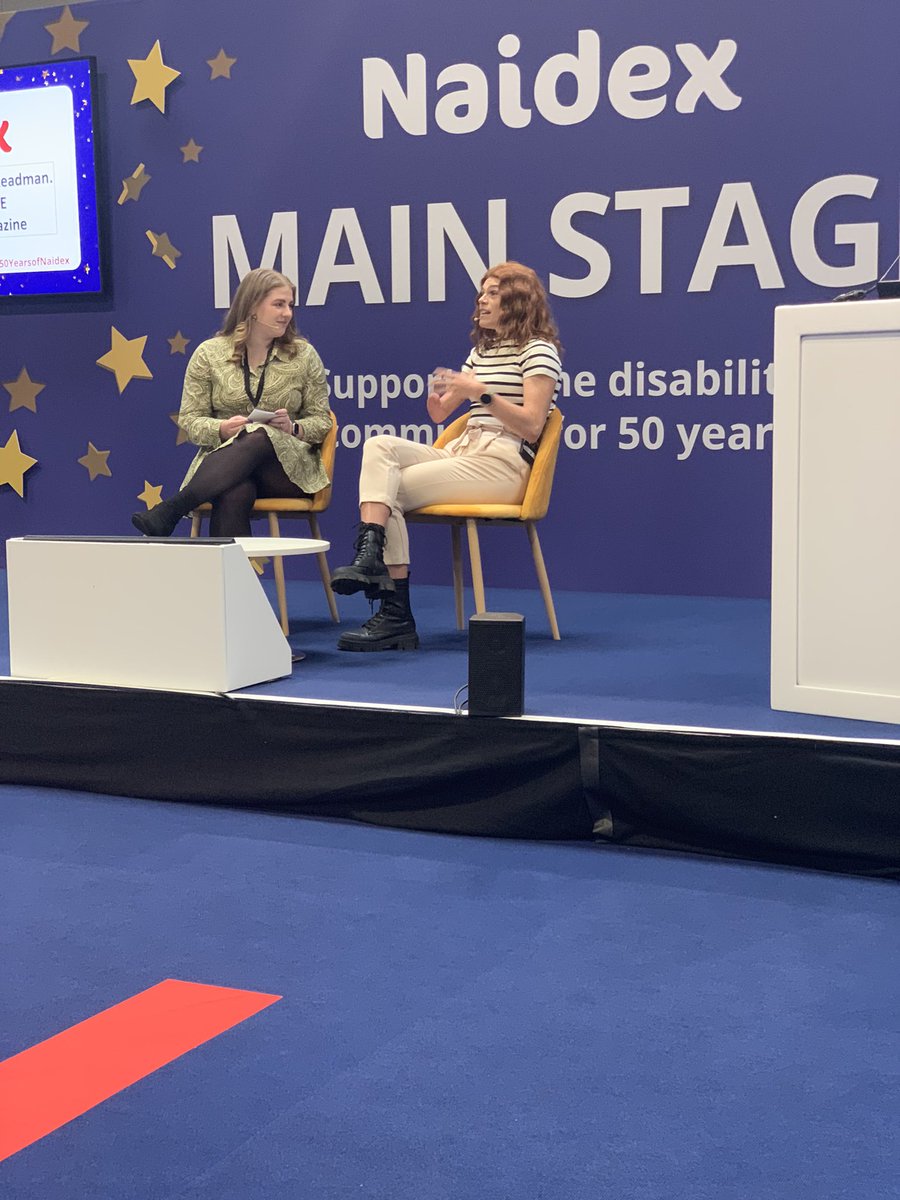 NicolaR42137349's tweet photo. @NaidexShow @uclanphysio @uclanot Inspirational conversation with @LaurenSteadman โฅ๏ธ a fantastic role model โค๏ธ #naidex #50yearsofnaidex https://t.co/oEbTvIa9O4