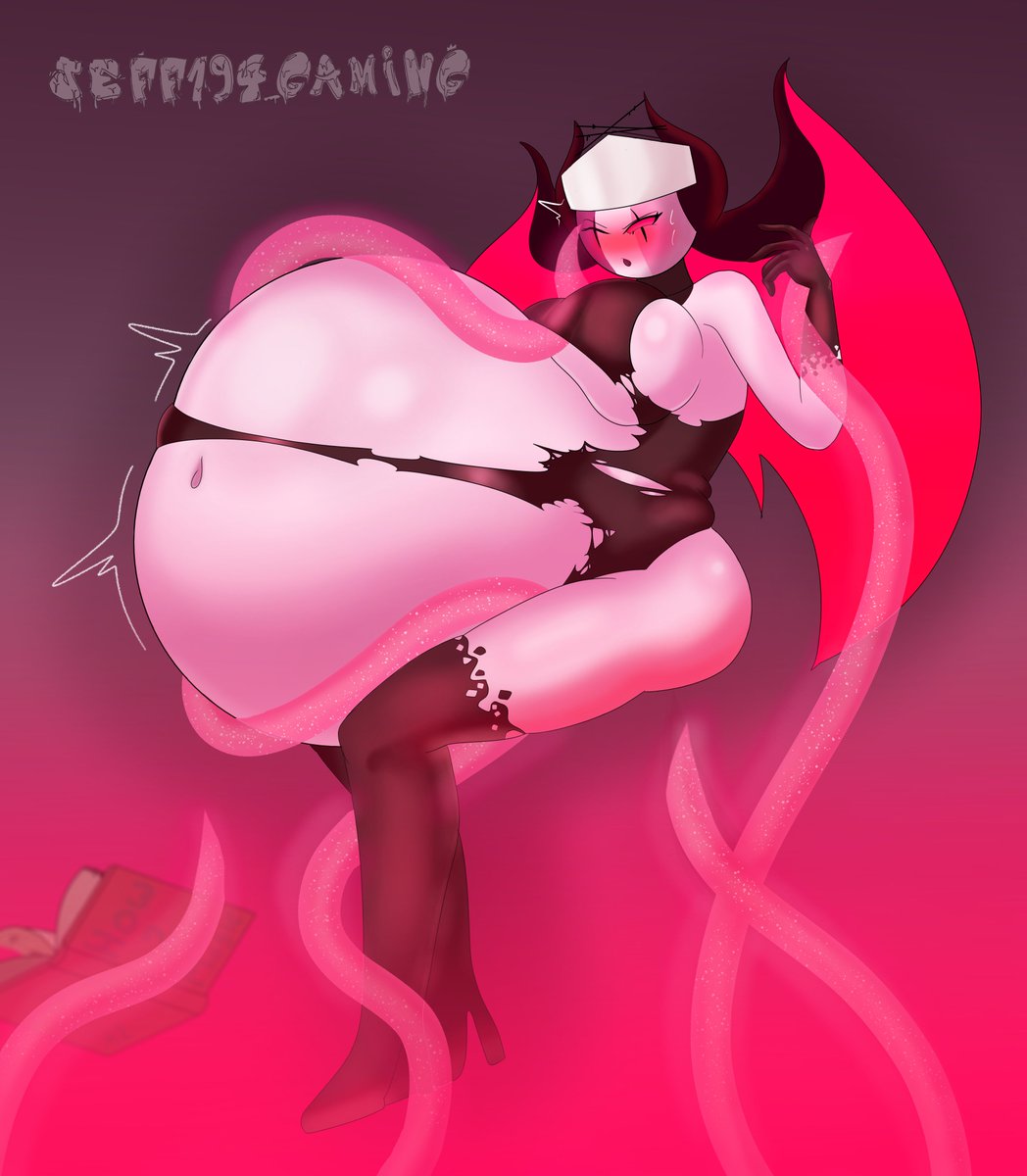 Demon Icecream nun got caught in tentacles after failing to perform some sort of tentacle magic.
#expansion #inflation #nsfw #sarvente