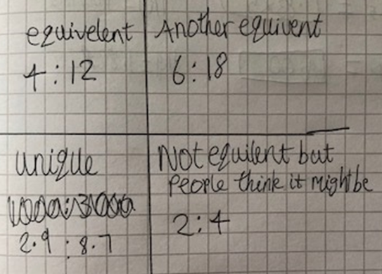 giftedHKO's tweet photo. Was reminded recently of an idea @mrbartonmaths shared at #mathsconf30 so I used the first image with my Y7 today. I explained what they had to do then wandered around an listened. They found the first two easy but "interesting" was just an equivalent ratio with really large https://t.co/KYxo1KD9r4