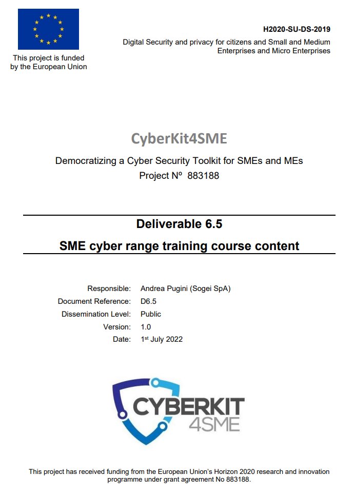 To all #cybersecurity enthusiasts! Please take a look at our EU project report on comprehensive cybersecurity training and cyber range information. It brings invaluable insights that help understand the cyber range concept. #CyberKit4SME

cyberkit4sme.eu/wp-content/upl…
