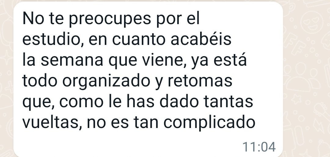 polarisradiante's tweet photo. Mucha gente no lo entenderá.

Y sé que es con la mejor intención. 

Pero a mí, los 
"seguro que sacas plaza", 
"no es tan complicado", 
"a principios de año ya trabajas seguro" 
y "será coser y cantar"

me cansan, me dan pereza y me añaden presión. 

Tengo decenas de mensajes así https://t.co/86mwFKk2Ie