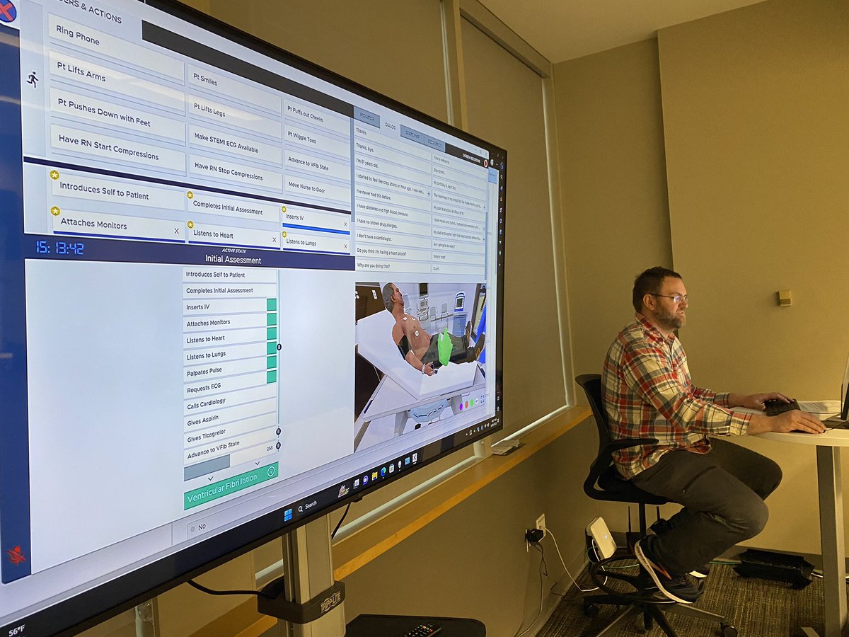 DrNickKman's tweet image. Full day of @SimXvr for our 4th year @OhioStateMed students. They are having fun learning emergency management!