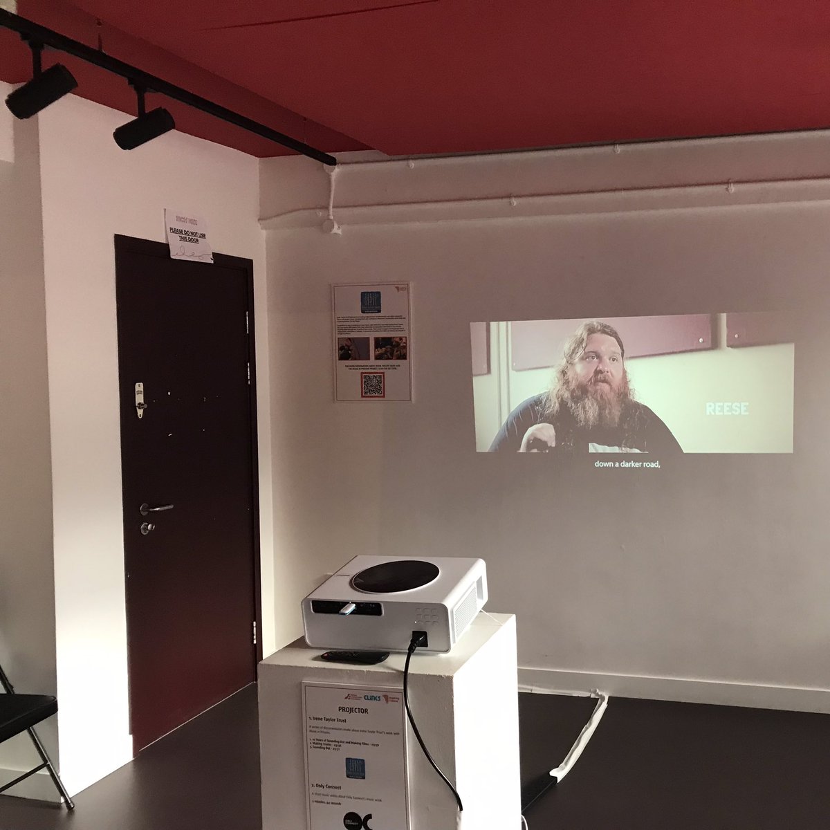 MusicinPrisons's tweet photo. 📣 Currently @RichMixLondon next to the cinema bar is a wonderful installation for @ArtsCJS @Clinks_Tweets #InspiringFutures with films, listening posts & info about some of the amazing arts orgs working in #criminaljustice - including us! #MusicInPrisons #ArtsForAll https://t.co/W4an30QI5V