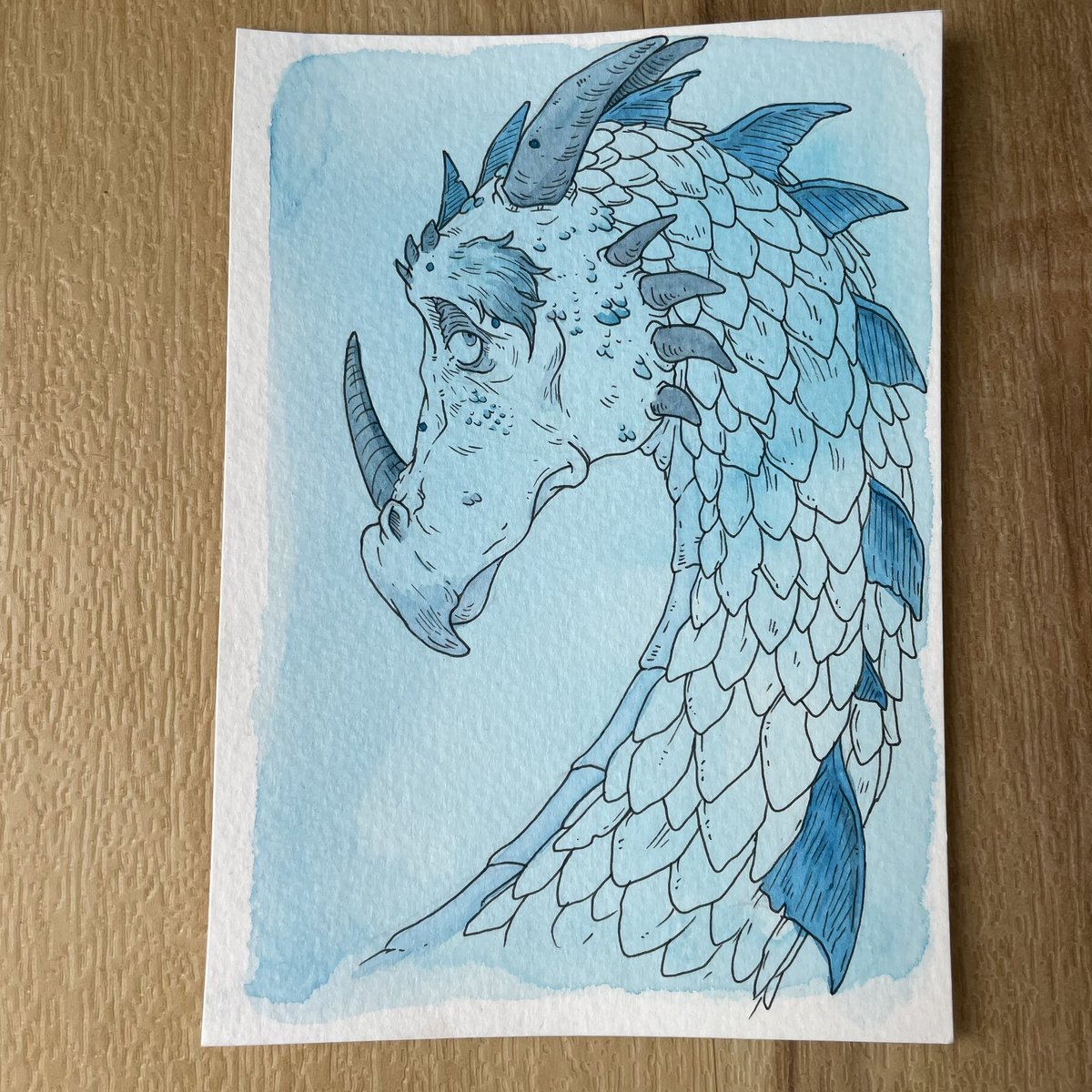 Blue Dragon #dragons #Dragon #mythicalcreature #mythology #magical #magicalcreature #Artists #illustraion #illustrator #watercolor