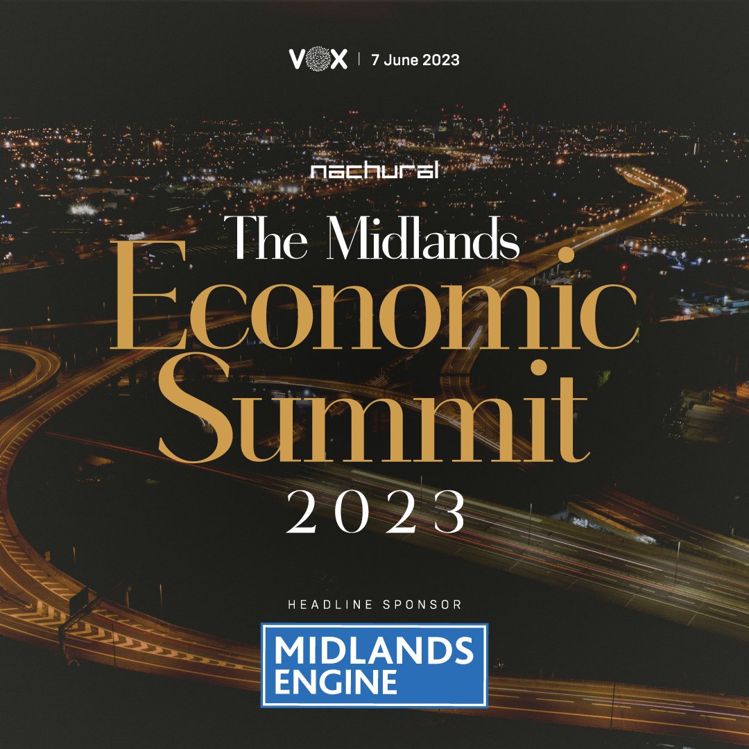 tbipublication's tweet photo. #savethedate for Wednesday 7th June 2023 at The Vox.
The inaugural Midlands Economic Summit brings together stakeholders from across the region and beyond to address the latest economic opportunities and challenges in the Midlands.
Tickets will be available soon.
#MidsSummit https://t.co/ajjYonRqAi