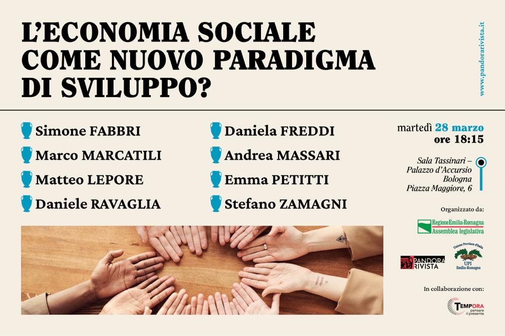 danifre1's tweet photo. Martedì 28 marzo alle 18:15 con @pandorarivista, per una riflessione aperta da @matteolepore sul valore dell’economia sociale nella costruzione di un modello economico in grado di rispondere maggiormente ai bisogni sociali e alle questioni poste dalle transizioni in corso. https://t.co/WHk9ifwqFe