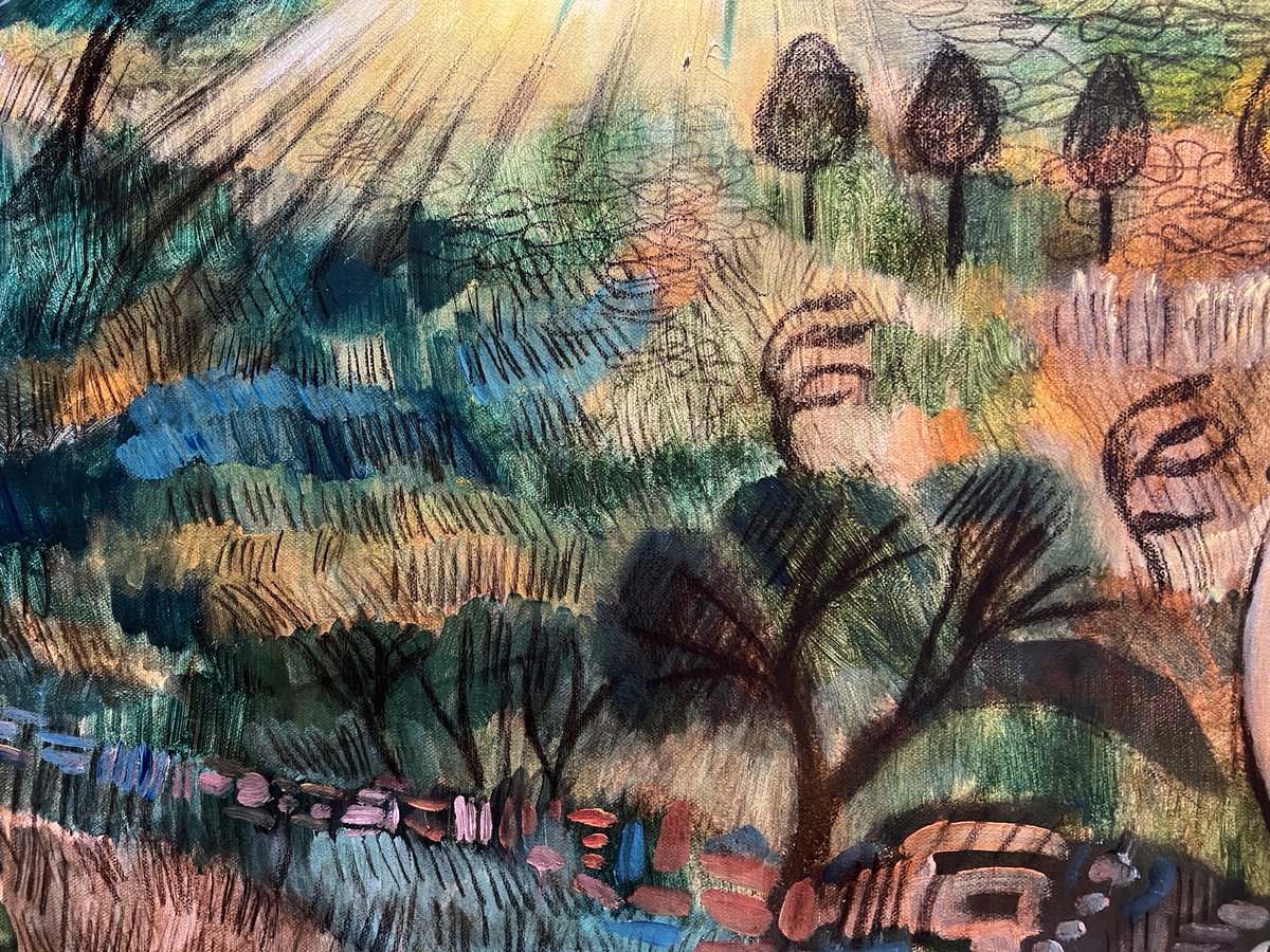 My latest paintings focus on mark making, sketching &amp; experimental renderings. Here are some details taken from a recent work.
