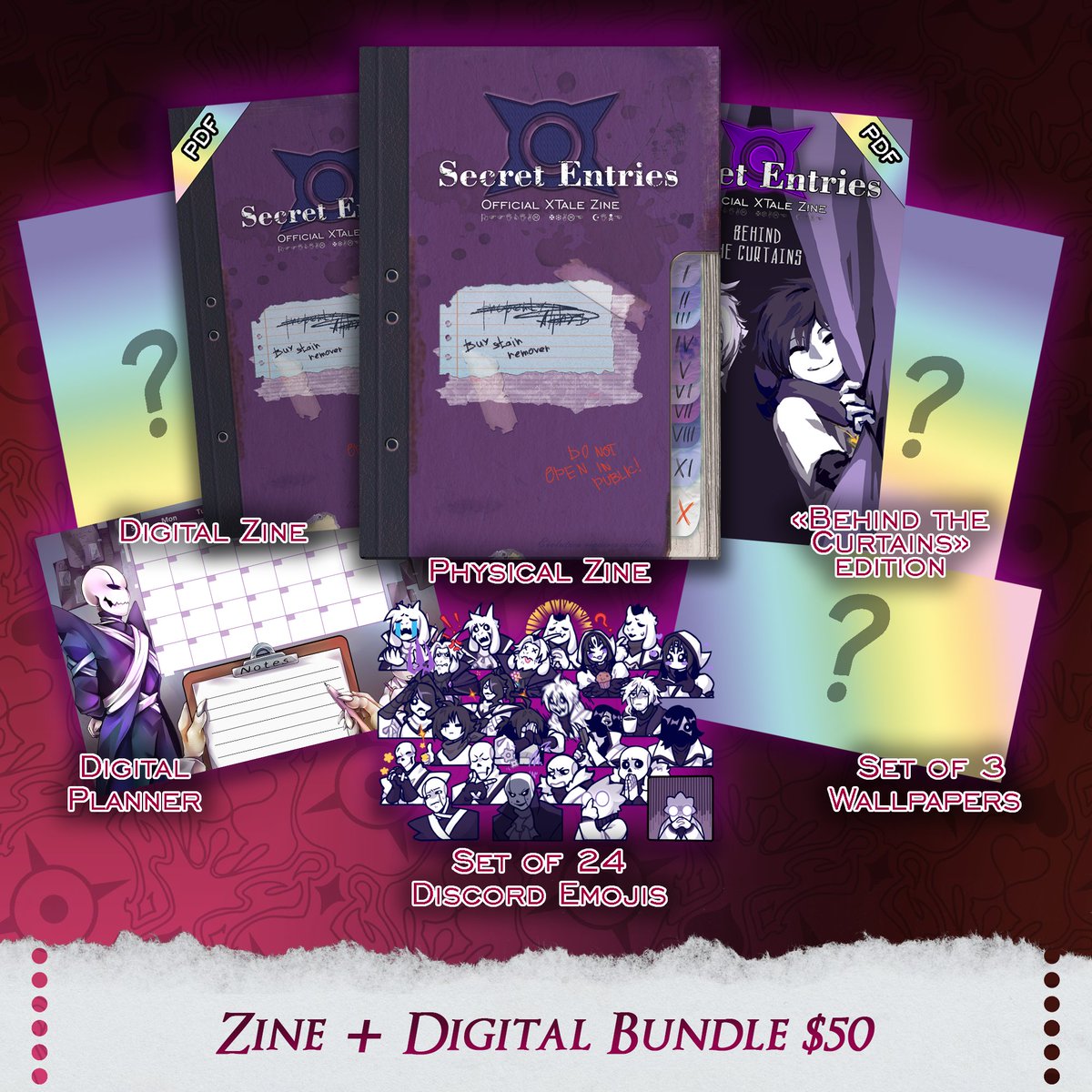 The XTale Zine contains: ¤31 illustrations ¤A double-page comic