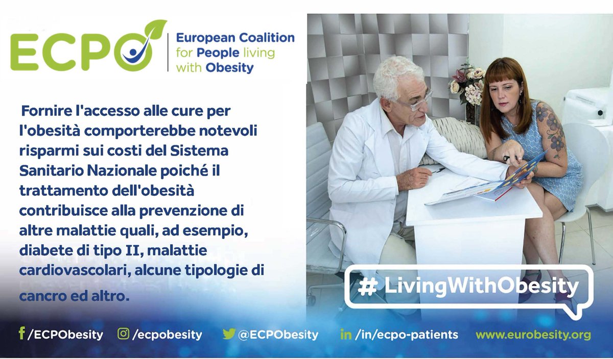 #Obesity is a chronic and complex disease that requires serious action, access to treatment and comprehensive care to improve the quality of health and life of #PeoplelivingwithObesity.
 We need to change the way the world sees and treats obesity.  💙💚
 @ECPObesity @EASOobesity