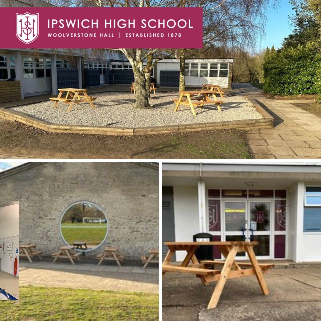 IpswichHigh's tweet photo. Our Senior School pupils will benefit from the arrival of our new outdoor seating which has arrived this week,  just in time for the improved weather. https://t.co/oeigK8qCYx