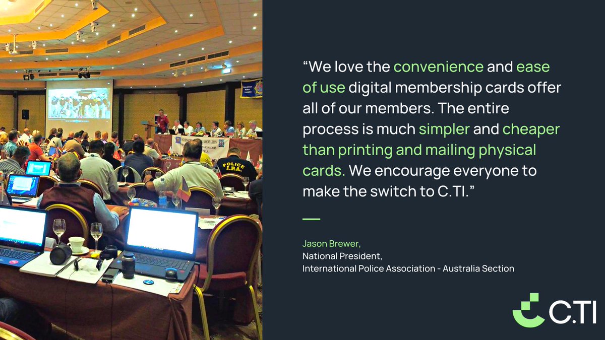 Welcome aboard mate! We are excited to partner with the International Police Association - Australian section as their digital membership card provider! We’re delighted to provide all of their members with more secure digital membership cards. Read more:bit.ly/42wsC8C