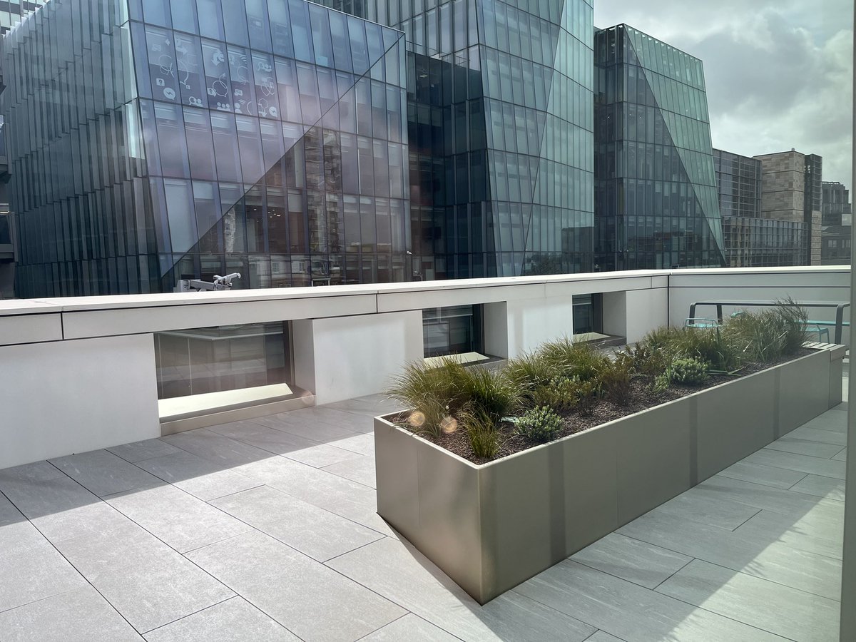 Office with a view in #London - too stormy to sit outside today but looking forward to terrace weather ☀️